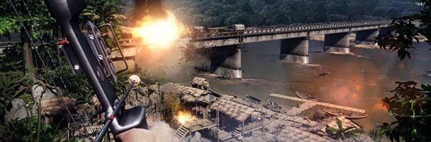 Rambo The Videogame: destruindo um ponte.